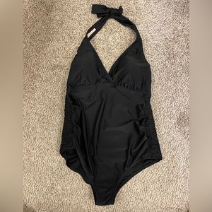 Black One Piece Maternity Swimsuit